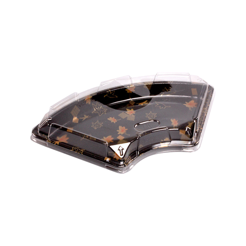 Recipient de unică folosință pentru alimente sushi în formă de evantai