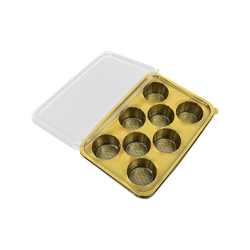 Cutie de ambalare din plastic de unică folosință cu 8 cavități