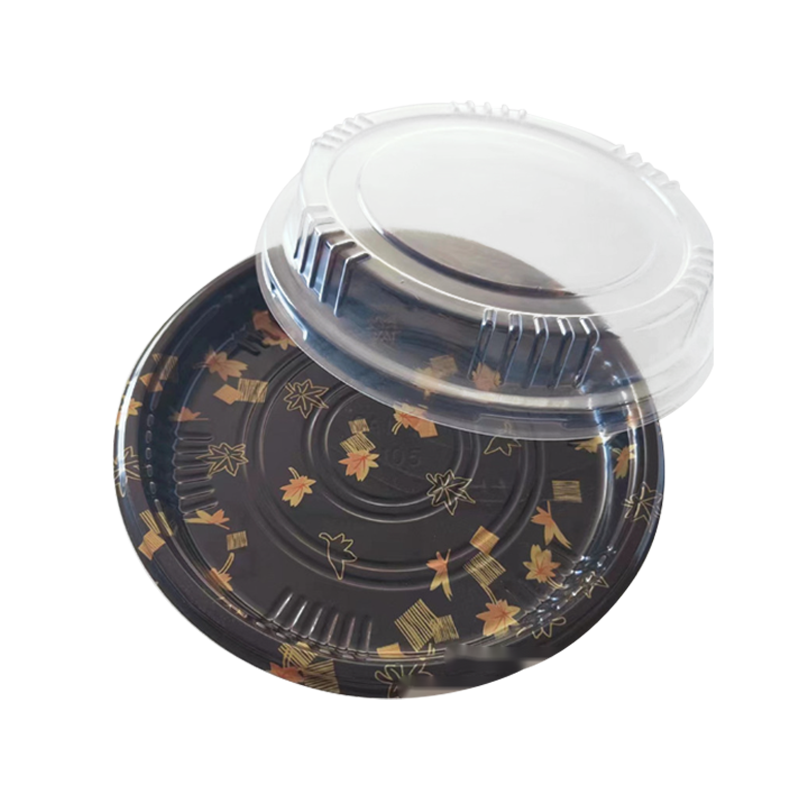 Farfurie circulara sandvici cu capac