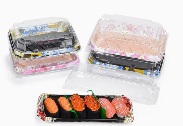 Tava de unica folosinta din plastic pentru alimente pentru sushi Cutie 