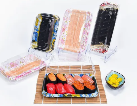 Tava de unica folosinta din plastic pentru alimente pentru sushi Cutie 