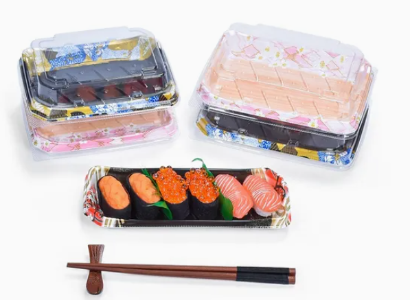 Tava de unica folosinta din plastic pentru alimente pentru sushi Cutie 
