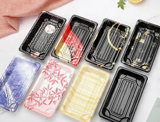 Tava de unica folosinta din plastic pentru alimente pentru sushi Cutie 