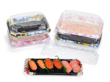 Tava de unica folosinta din plastic pentru alimente pentru sushi Cutie 